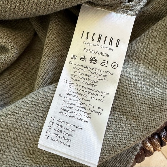 Ischiko Oska Size 2 100% Cotton Textured Sweater Top Lightweight Germany - Picture 5 of 5